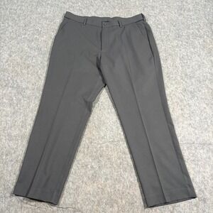 PGA Tour Men's Golf Pants Size 36x29 Gray Flat Front Hemmed Chinos Outdoor Sport